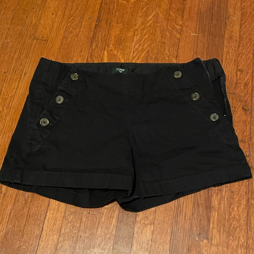J CREW Stretch Black Shorts SZ 4